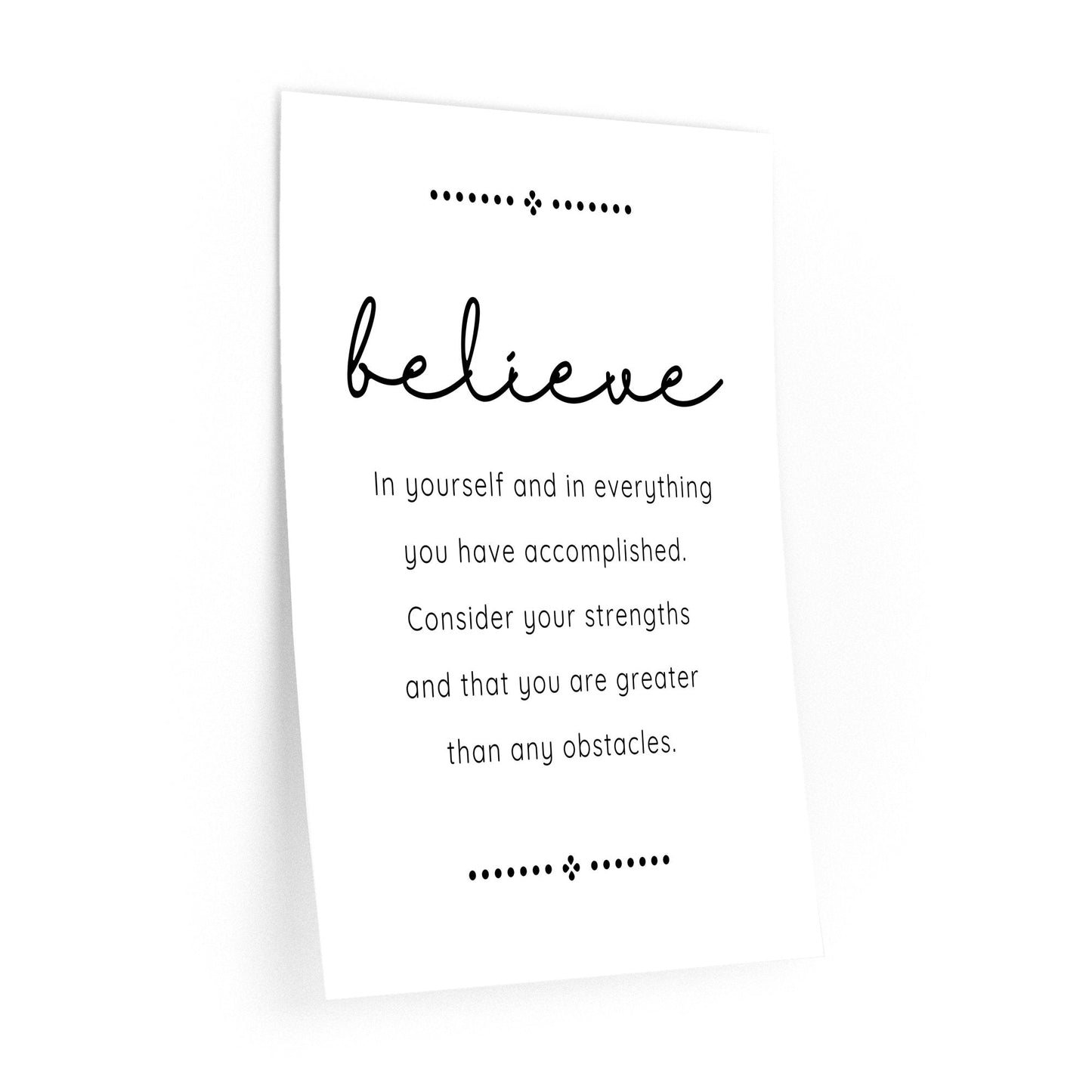Removable Vinyl Wall Decal - Easy Peel and Stick Believe Inspirational