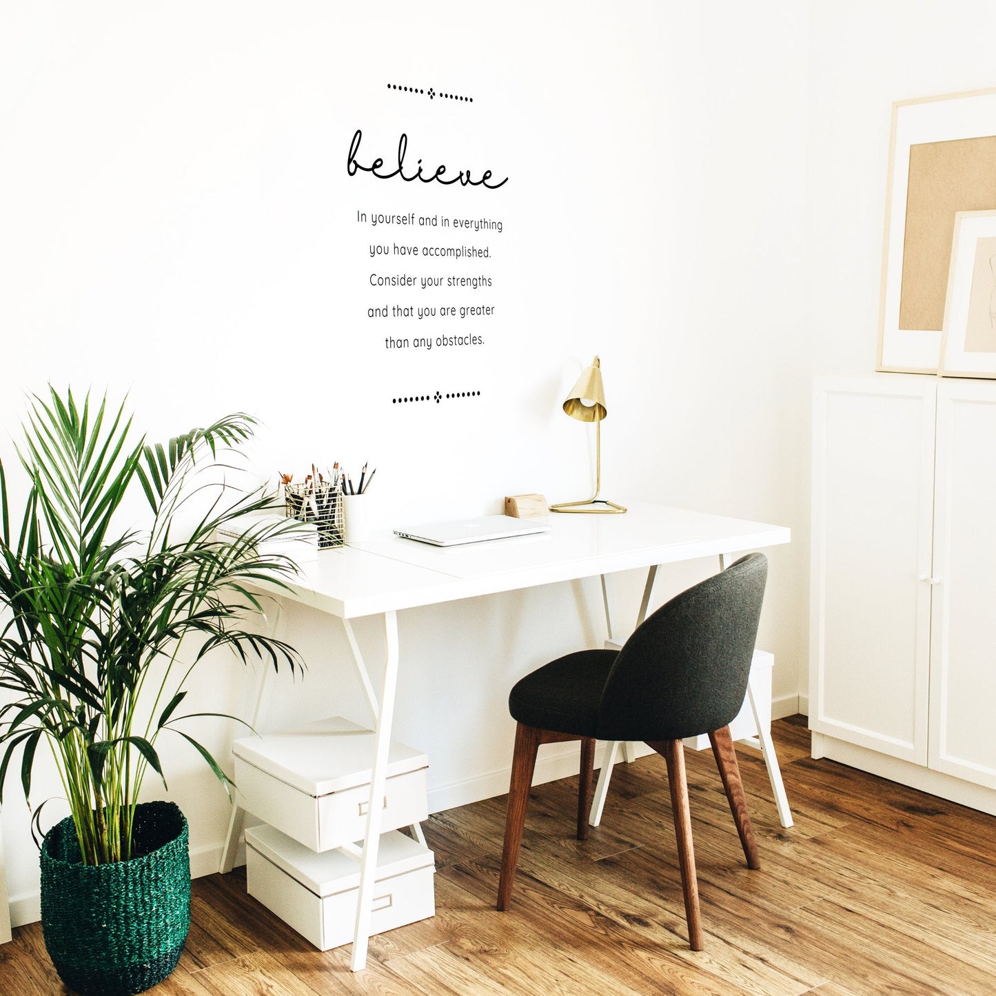 Removable Vinyl Wall Decal - Easy Peel and Stick Believe Inspirational