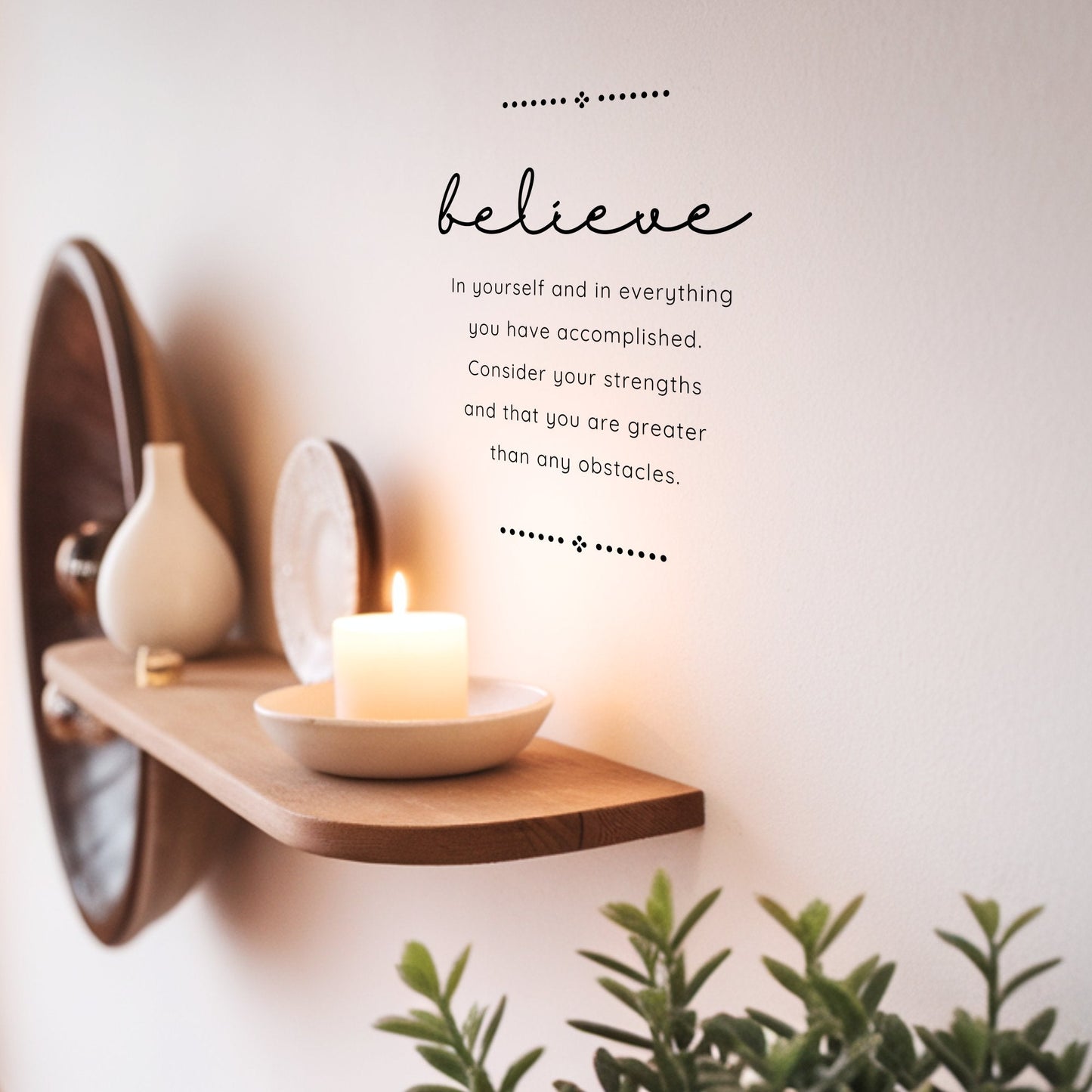 Removable Vinyl Wall Decal - Easy Peel and Stick Believe Inspirational