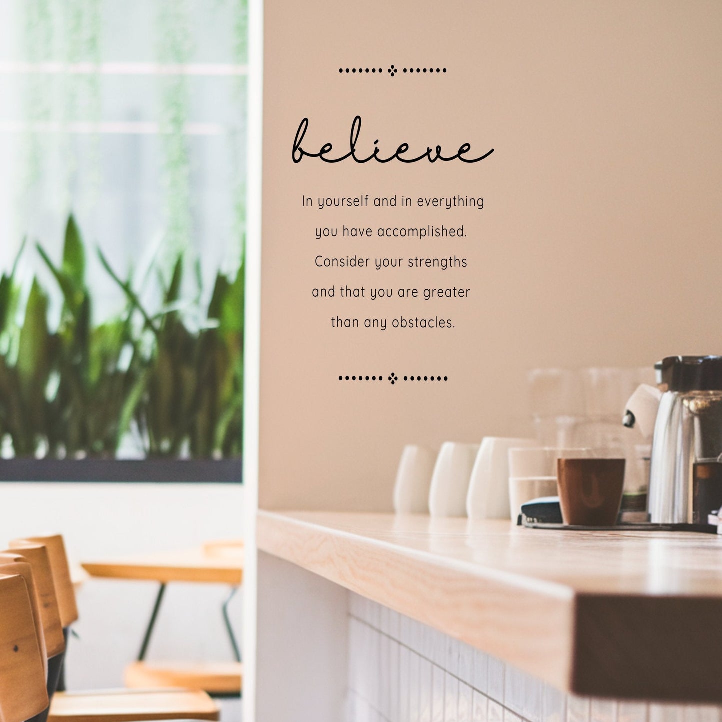 Removable Vinyl Wall Decal - Easy Peel and Stick Believe Inspirational